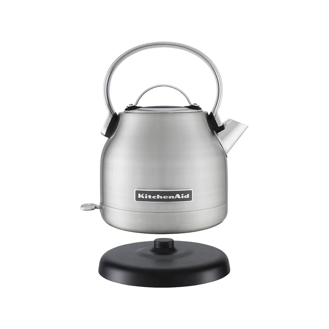 KitchenAid KEK1222SX Electric Kettle, 1.25 L, Brushed Stainless Steel Color, Removable Lid