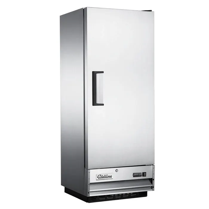 Coldline C12R 25" 1-Solid Door Reach-In Refrigerator, 12 cu. ft., Bottom Mounted