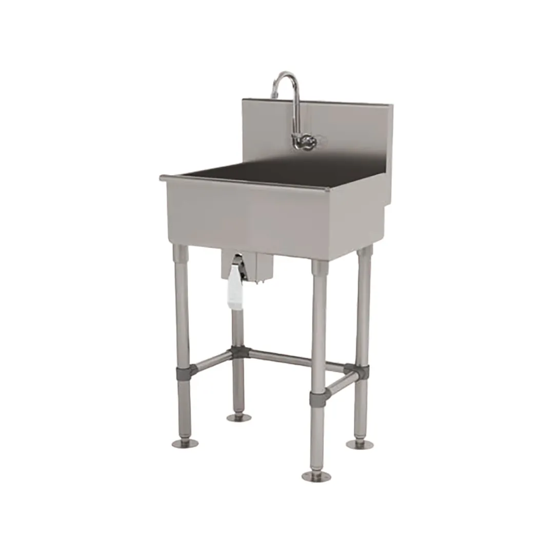 Advance Tabco 19-FM-23KV 23" Freestanding One-Station Hand Sink without Faucet-Single Knee Valve