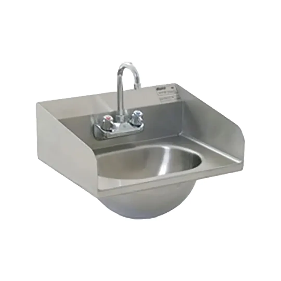 Eagle Group HSA-10-F-LRS-1X 18" Wall Mounted Hand Sink with Faucet - 3 Splashes / flyer