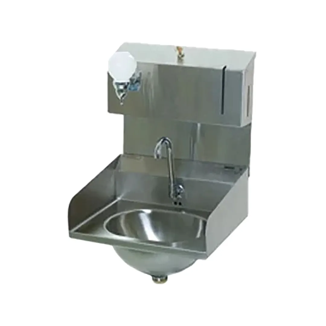 Eagle Group HSA-10-FDPE-LRS 19" Wall Mounted Hand Sink w/e-Faucet, Soap & Towel Dispenser
