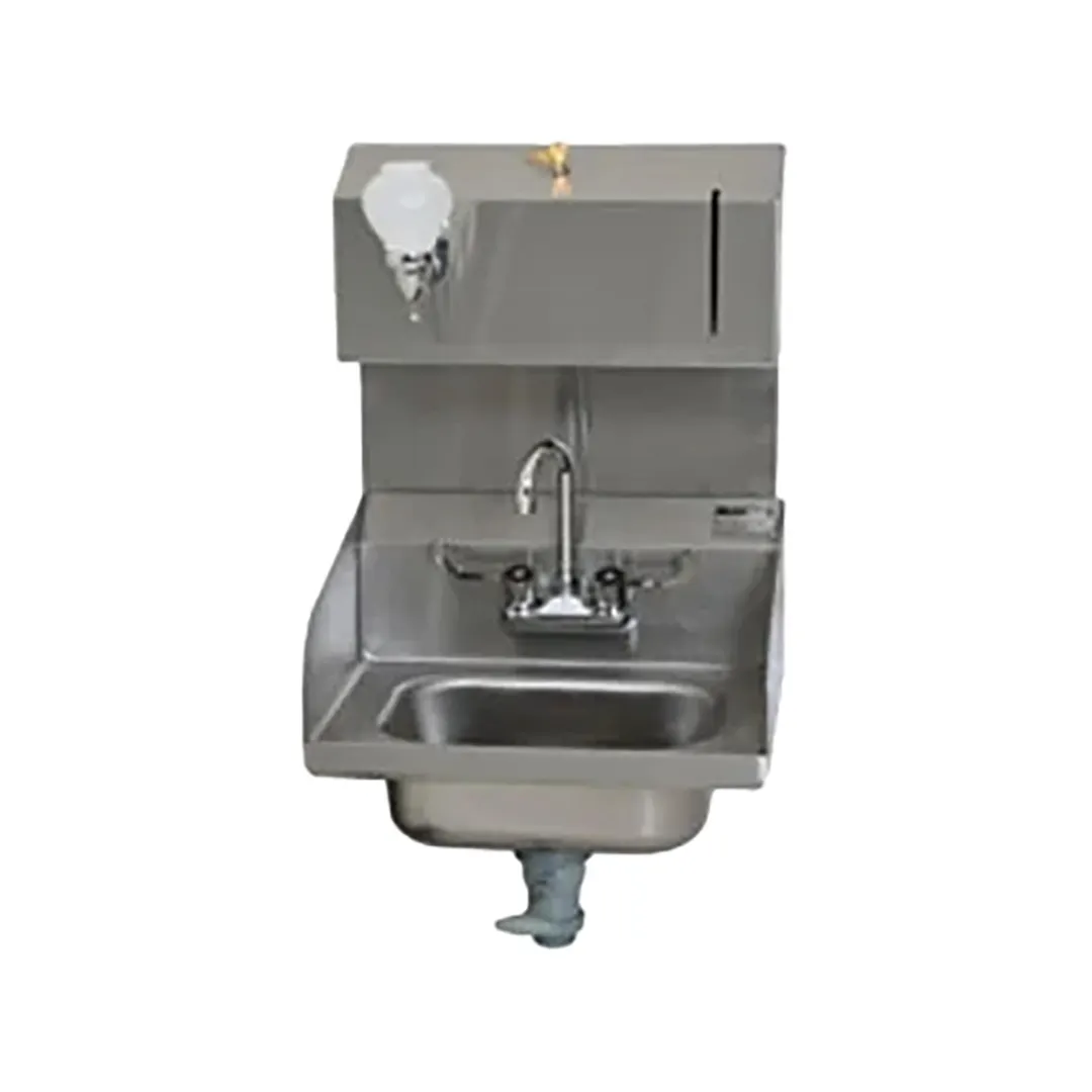 Eagle Group HSA-10-FWLDP-LRS-1X 19" Wall Mounted Hand Sink w/Wrist Faucet & Dispensers / flyer