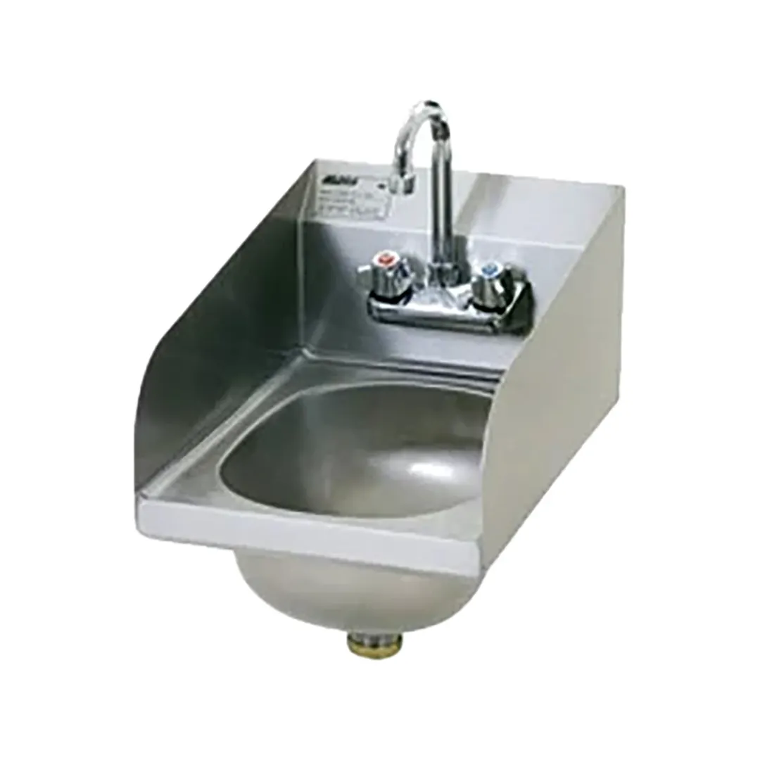 Eagle Group HSAN-10-F-LRS-1X 12" Wall Mounted Hand Sink with Faucet & 3 splashes / flyer