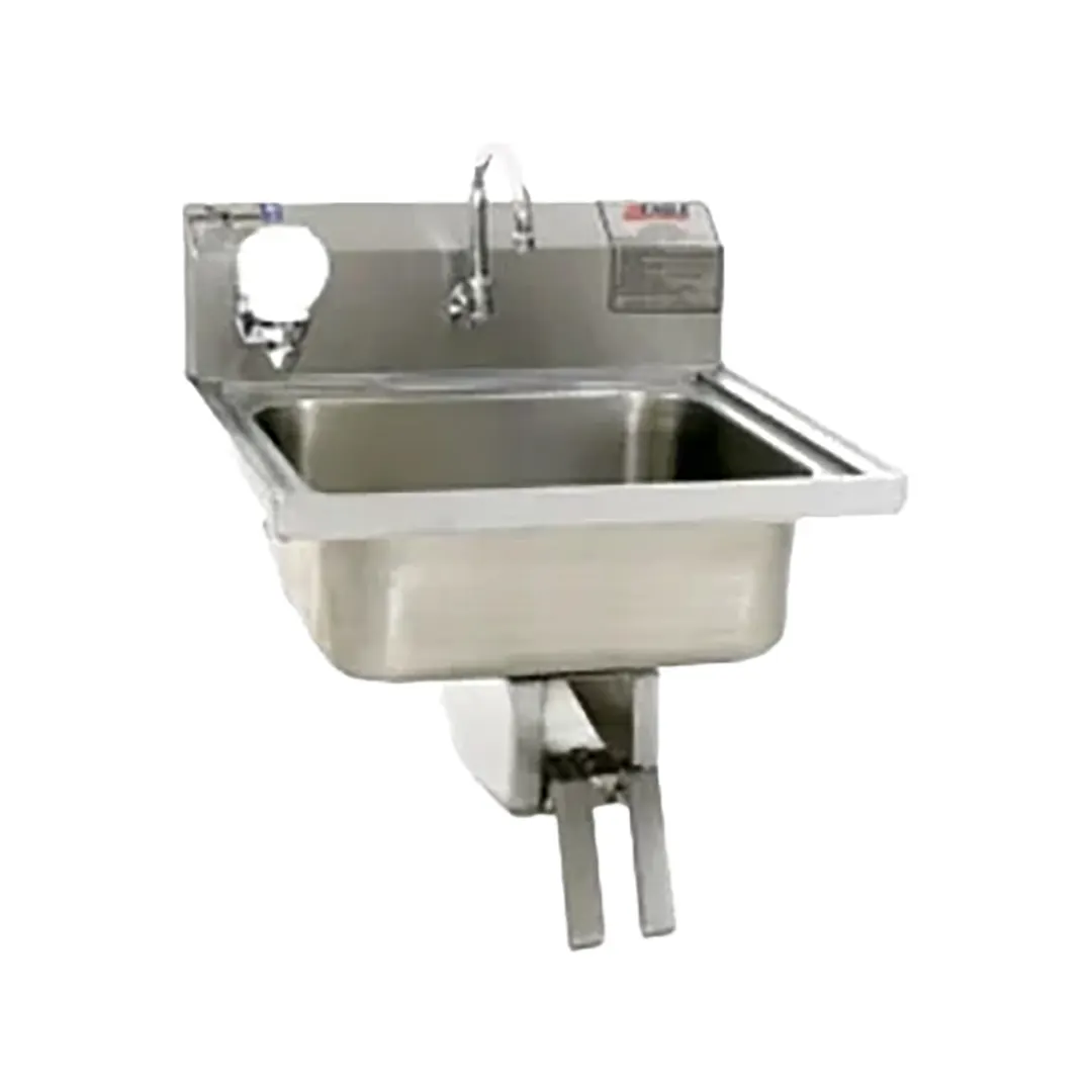Eagle Group W1916 24" Wall Mounted Hand Sink with Faucet, Single Knee Valve & Soap Dispenser