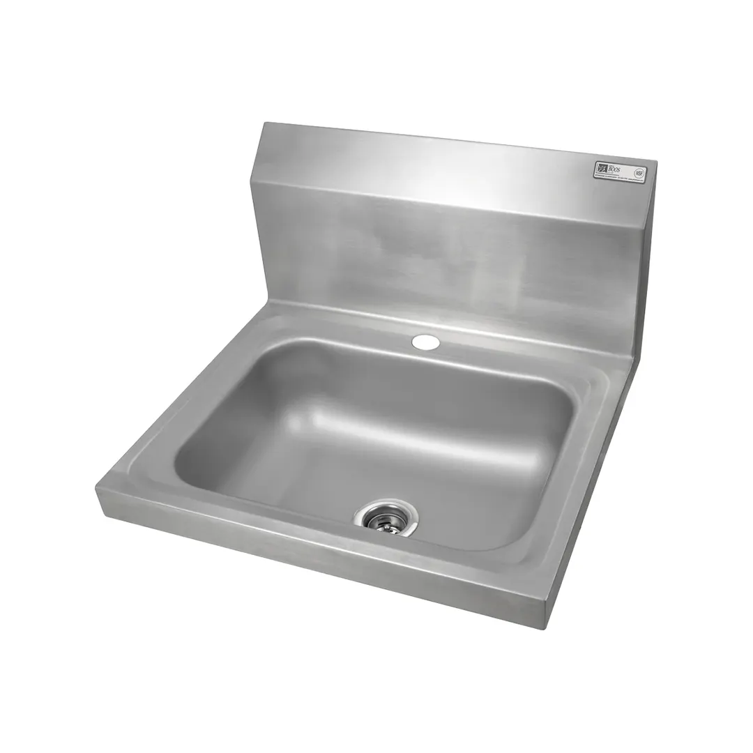 John Boos PBHS-W-1410-1DM 14" Wall Mounted Hand Sink without Faucet - with Single Deck Hole