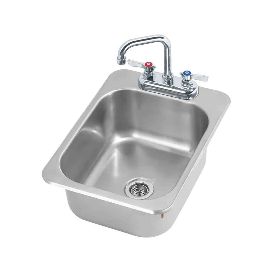 Krowne HS-1317 13" Drop-In Hand Sink with Faucet - 20 gauge / no Backsplash