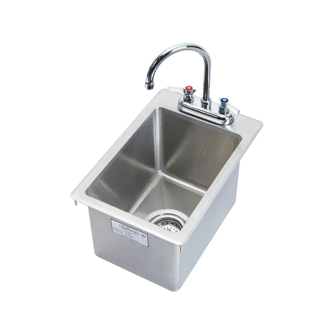 Krowne HS-1419 12" Drop In Hand Sink with Faucet - 20 gauge / no Backsplash