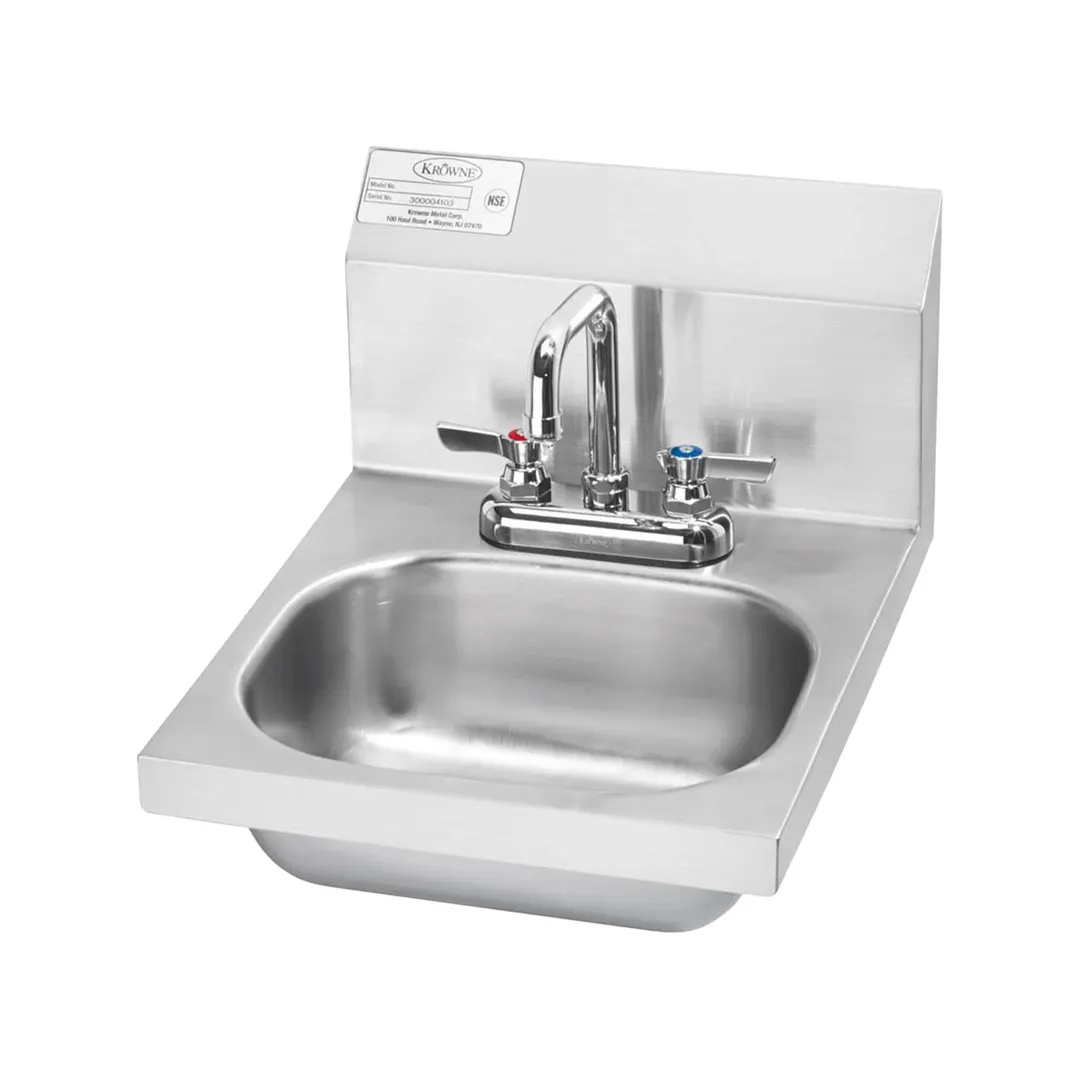 Krowne HS-18 14" Wall Mounted Hand Sink with Faucet - 20 gauge