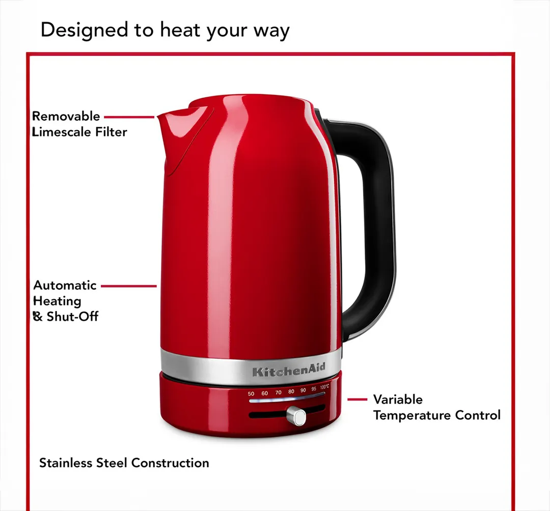 KitchenAid KEK1701ER Kitchenaid® 1.7 Liter Electric Kettle, Empire Red