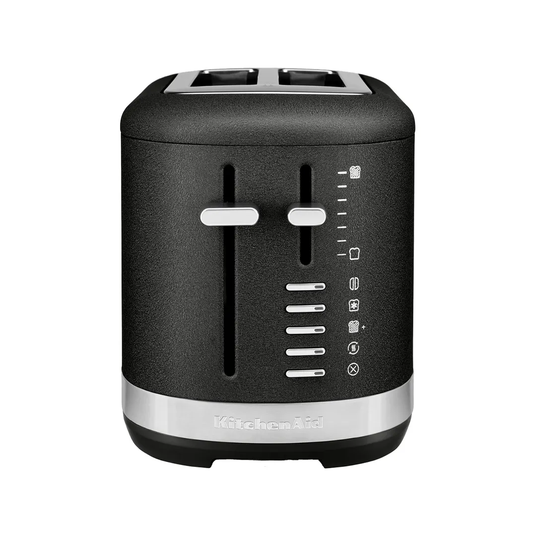 KitchenAid KMT2109BK 2 Slice Automatic Toaster with Extra Wide Slots, Cast Iron Blackl Color