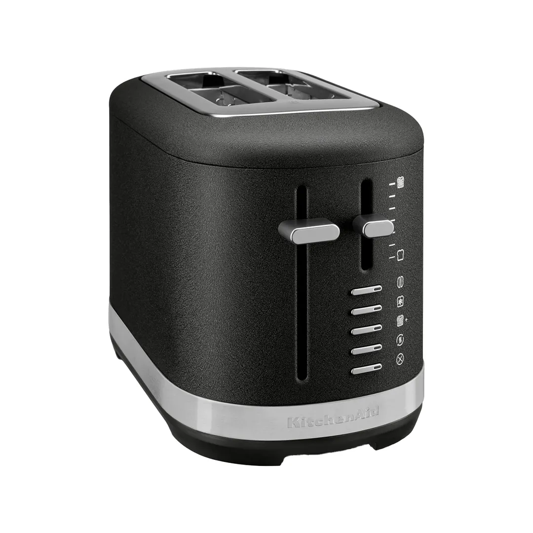 KitchenAid KMT2109BK 2 Slice Automatic Toaster with Extra Wide Slots, Cast Iron Blackl Color