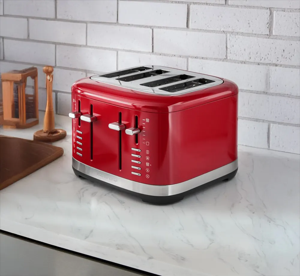 KitchenAid KMT4109ER 4 Slice Automatic Toaster w/ Extra Wide Slots, Empire Red Color