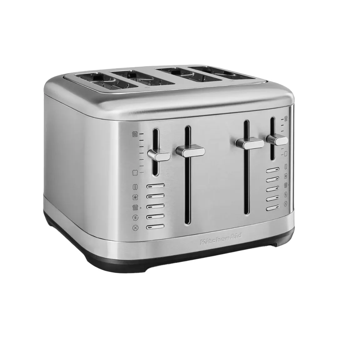 KitchenAid KMT4109SX 4 Slice Automatic Toaster w/ Extra Wide Slots, Brushed Stainless Steel Color