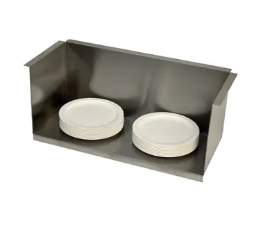 Advance Tabco TA-135 10" Deep Under Counter Mount Plate Shelf for Enclosed Base Tables without Doors Only