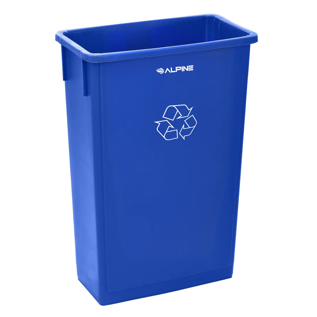 Alpine Industries ALP477-R-BLU Recycle Waste Bin, 23 Gallon (87 Liter)