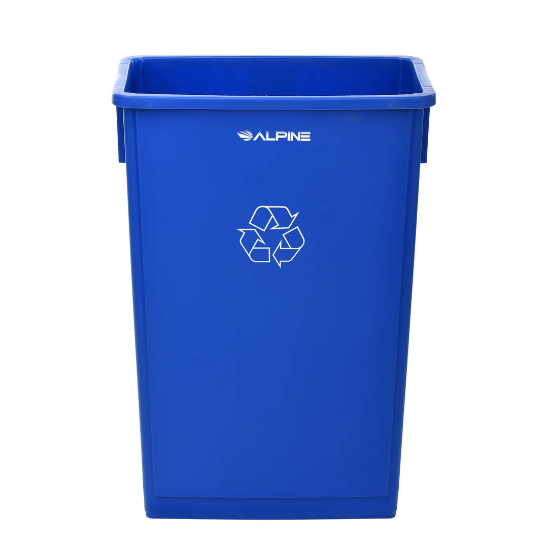 Alpine Industries ALP477-R-BLU Recycle Waste Bin, 23 Gallon (87 Liter)