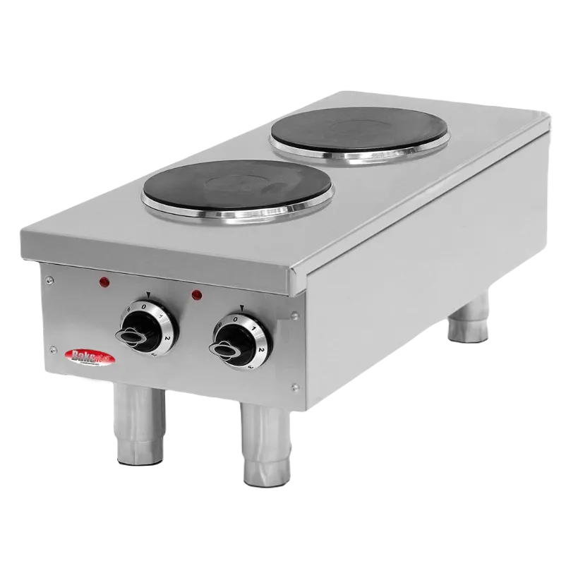 BakeMax BMPLS7KE010 Hot Plate, Electric, 12.09"W X 34.85"D X 14.29"H, (2) Burner