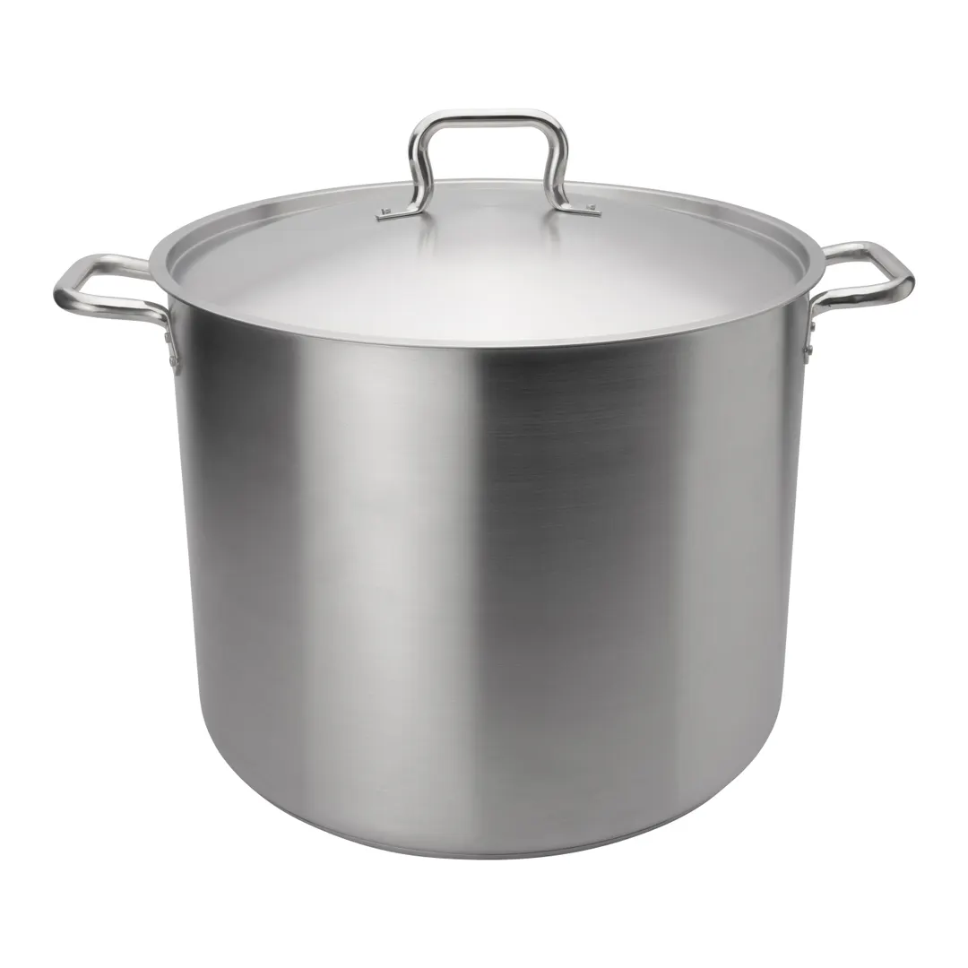 Browne USA 5733940 Stock Pot, 40 Qt., 15.7" Dia x 12.2" H, Stainless Steel, Induction Ready, NSF