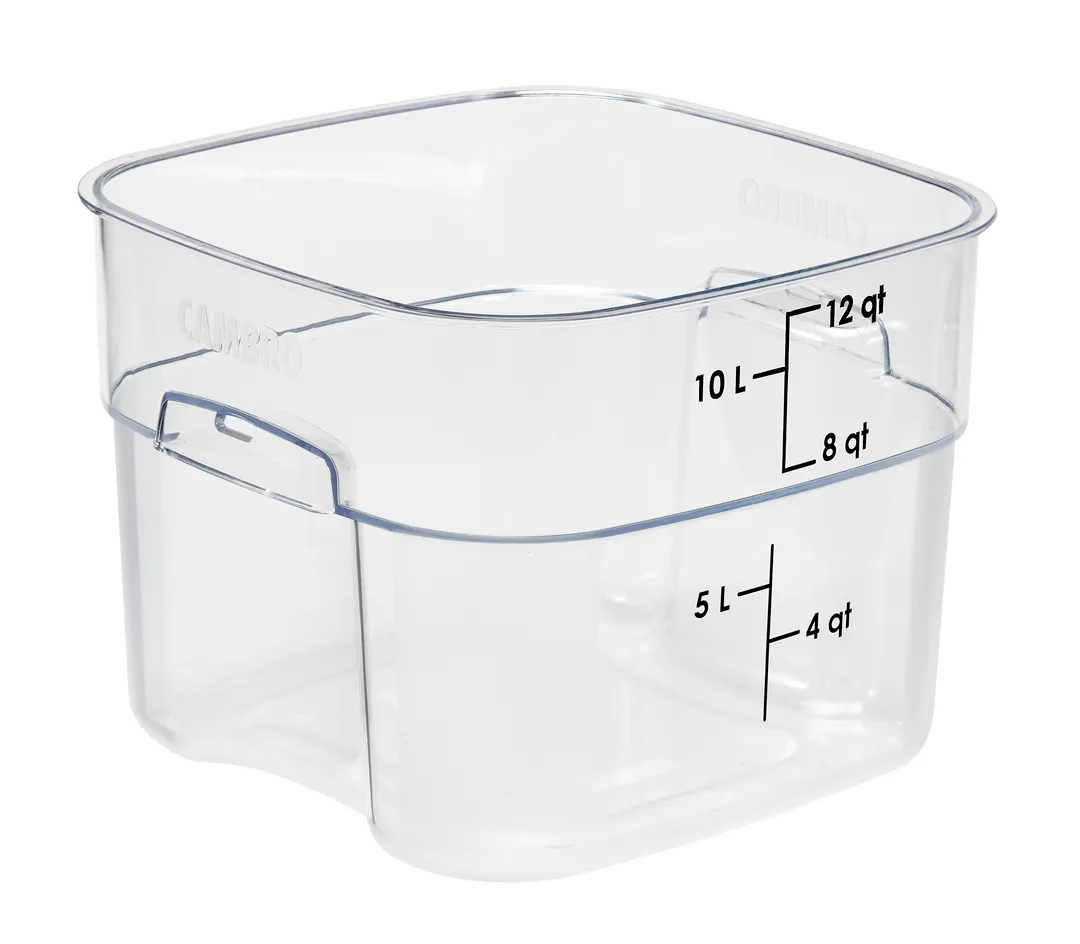 Cambro 12SFSPROCW135 CamSquare FreshPro 12qt Square, 11.4L x 11.4W x 8.5H, Polycarbonate NSF