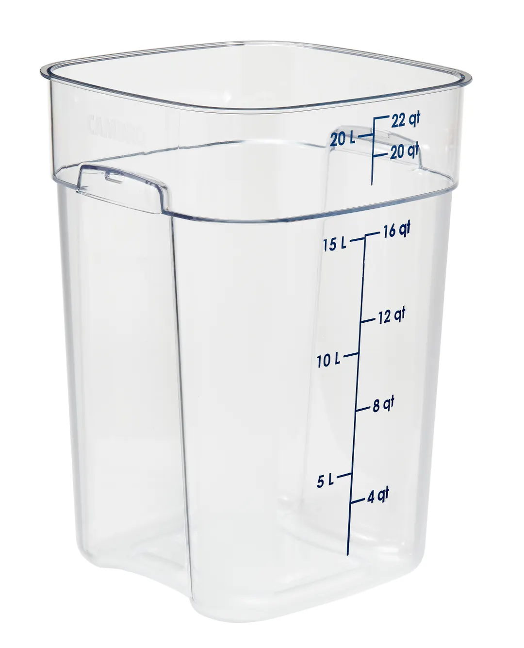 Cambro 22SFSPROCW135 CamSquare FreshPro 22‑qt Square Container, Polycarbonate, 11.4" Cube, NSF
