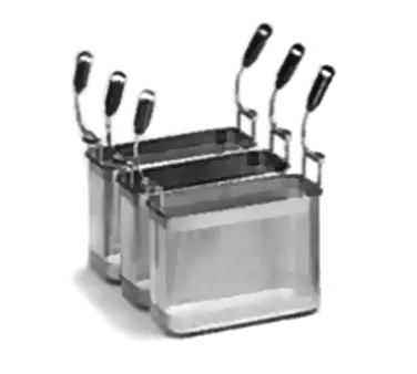 Desco USA GN-1/3 Pasta Cooker Basket, 1/3 Basket, (2) Handles, Full Size