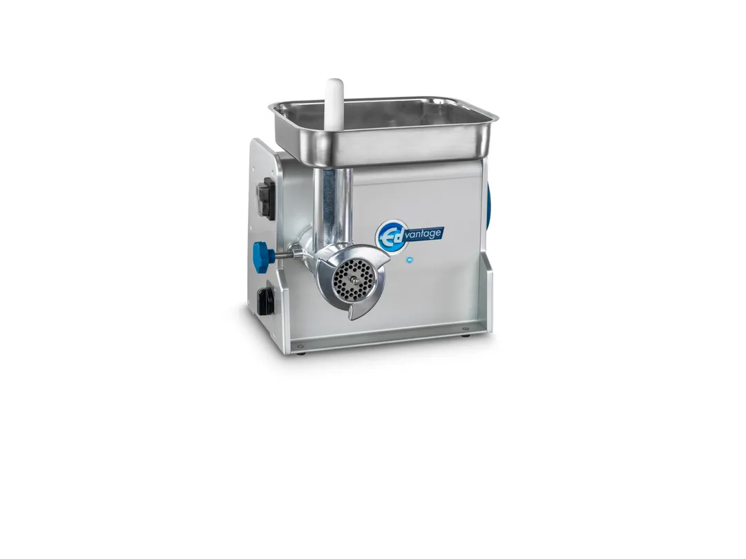 Edlund EDVG-12A Bench Meat Grinder, 115V 60Hz, Forward/Reverse Switch, Stainless Steel Feed Pan,Anodized Aluminum Housing