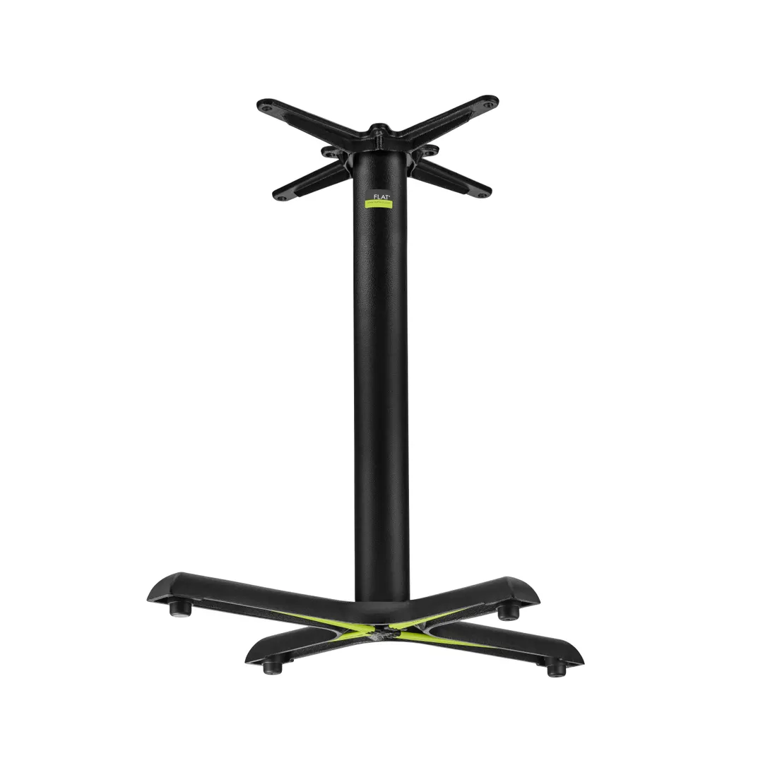 FLAT Tech CT2020 KX2230 Dining Height Cast Iron Table Base, 22x30 Cross Base, 3 Dia. Column