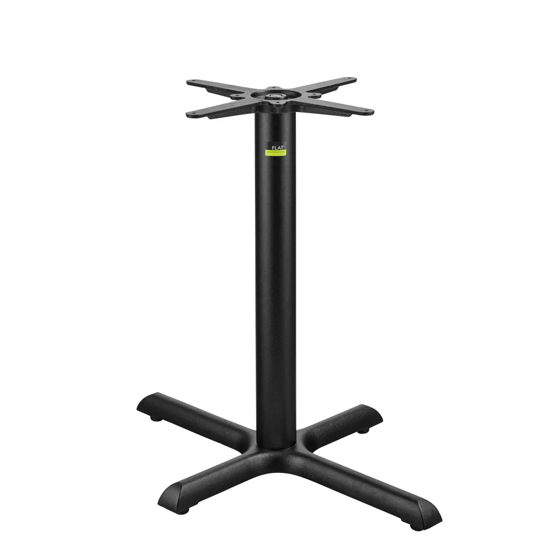 FLAT Tech CT2020 KX2230 Dining Height Cast Iron Table Base, 22x30 Cross Base, 3 Dia. Column