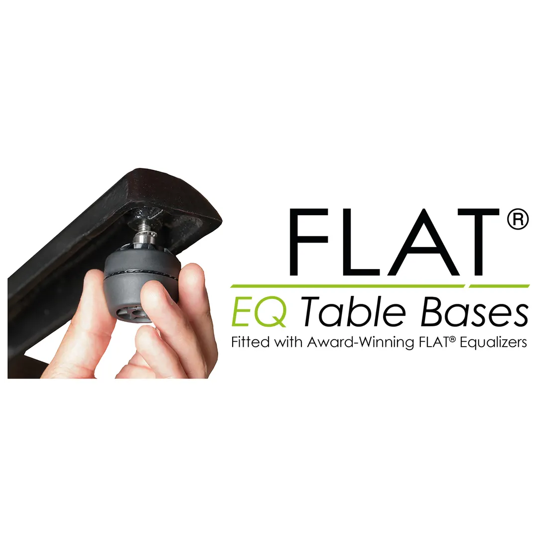 FLAT Tech CT2056 Bar Height Cast Iron Table Base, 22x30 Cross Base, 3 Dia Column, Hydraulic PAD