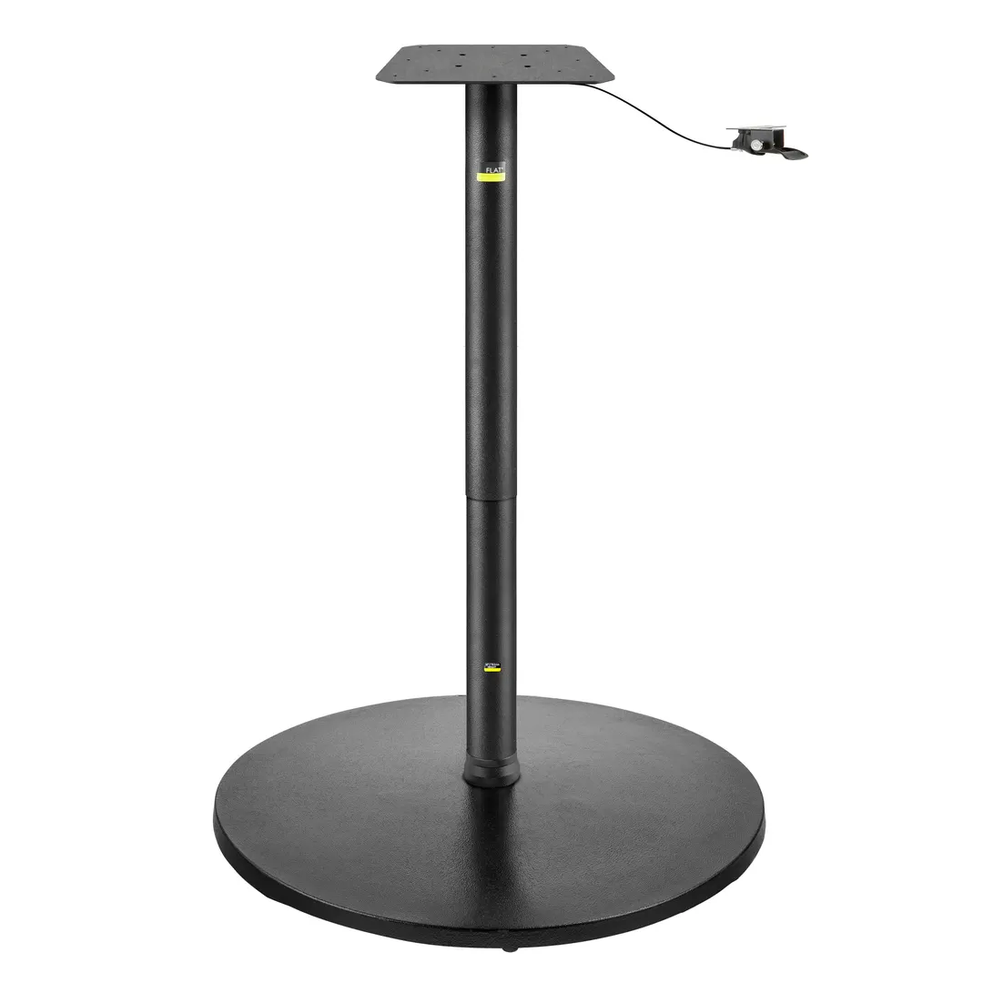 FLAT Tech CT3027 UR30 Adjustable Height 30" Round Cast Iron Table Base, 3" Pneumatic Column