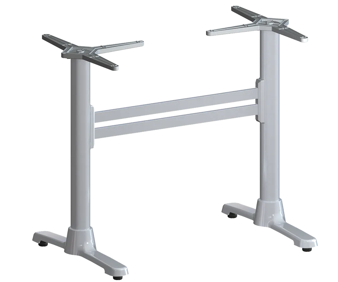 FLAT Tech CT4312 ST22 Dining Height 22" Double End Table Base, EP Coated Aluminum, Powder Coat Finish