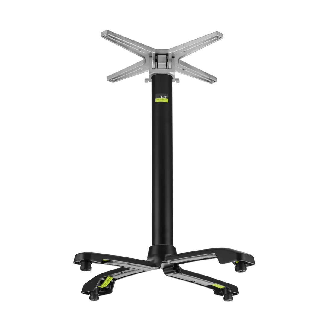 FLAT Tech CT4331 SX26 Table Base, Dining Height, 26x26 Base, Aluminum, Black Powder Coat, 900 lbs