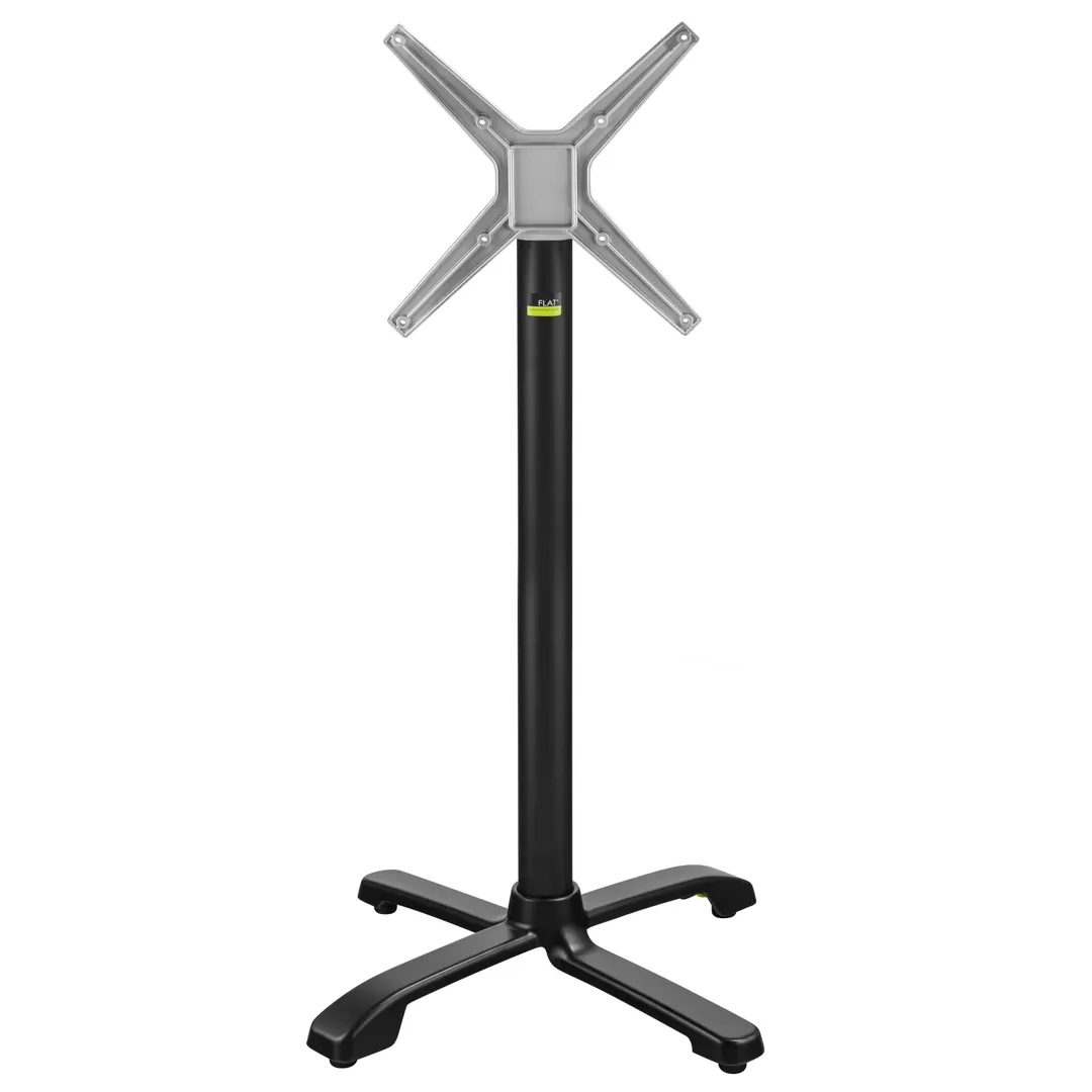 FLAT Tech CT4334 Bar Height SX26 Table Base, 26x26 Base, Aluminum, Black Powder Coat Finish