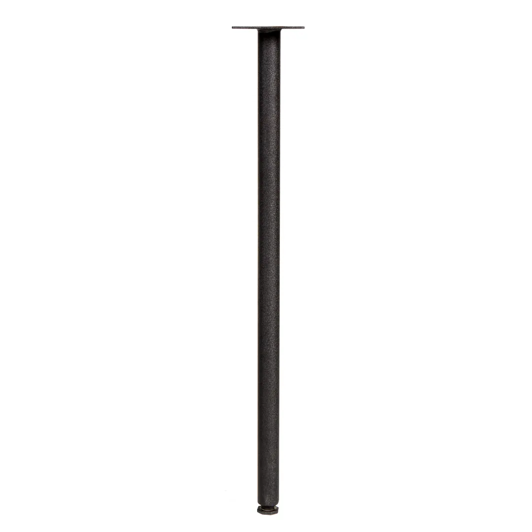 FLAT Tech PL2802A Pin Leg, Dining Height, Steel, Black Powder Coat Finish for Cantilever Bases
