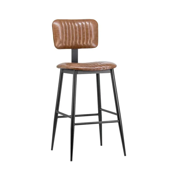 G & A 675-CU Brenton Bar Stool – Upholstered Seat/Back, Armless, 18G Welded Frame, Non‑Marring Plastic Glides