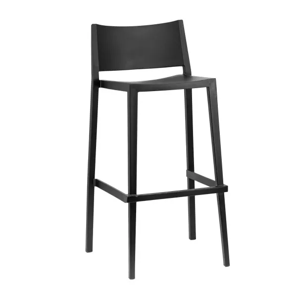 G & A 947 Sintra Outdoor Barstool, Resin Back and Seat, Armless Plain Back