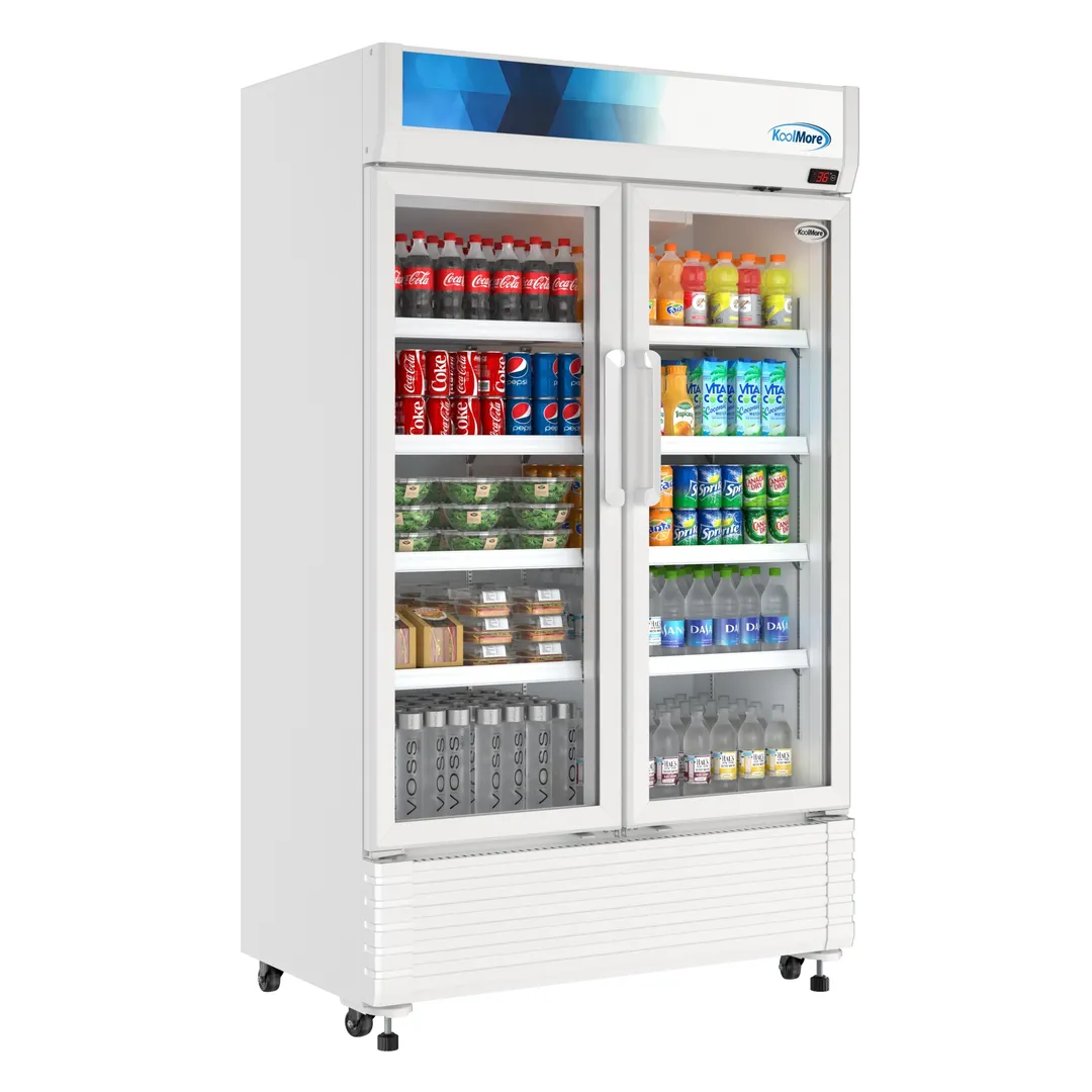 Koolmore KM-MDR-2GD-47 Commercial Merchandiser Refrigerator, 46" W, 29.5 cu ft