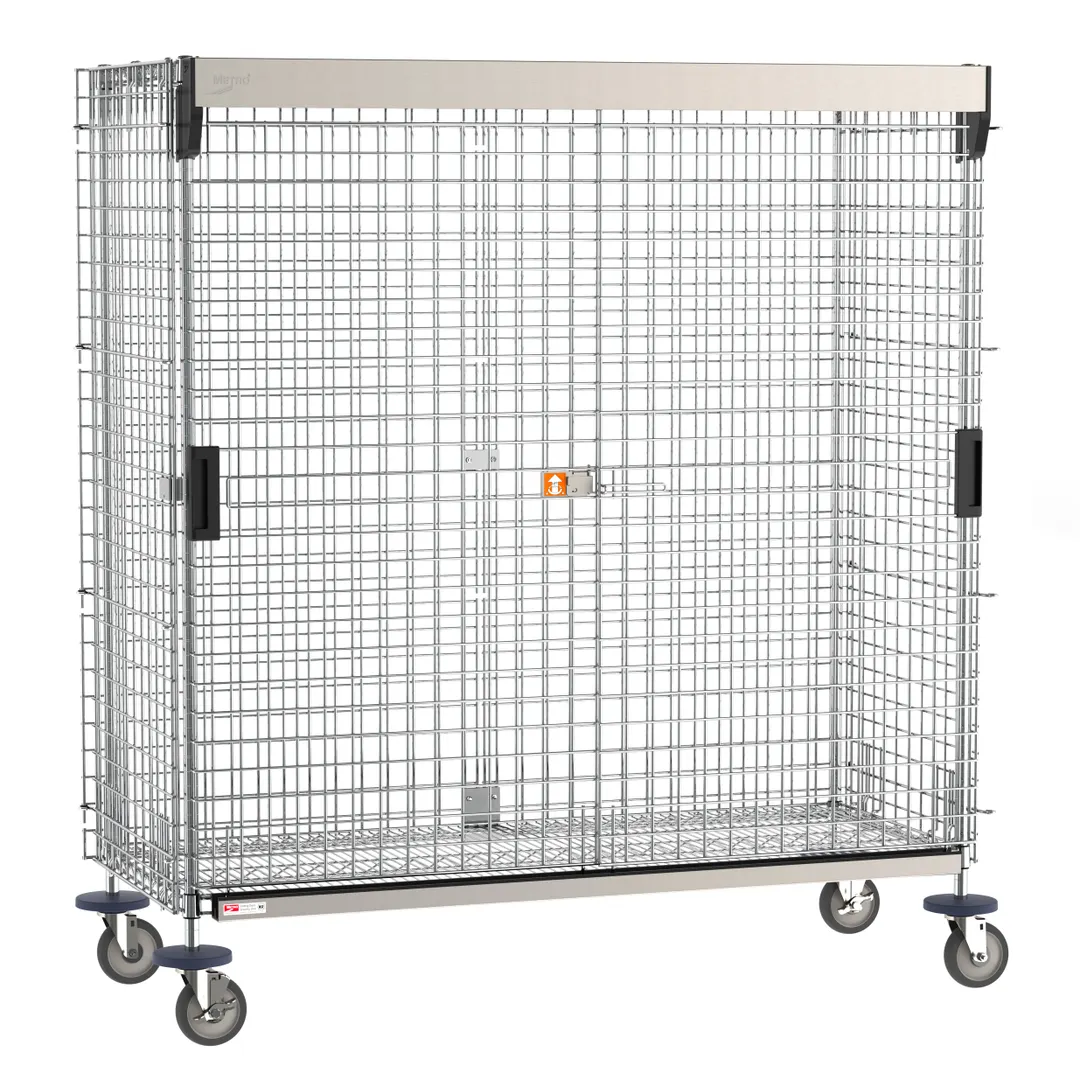 Metro SEC56EC-SL Super Erecta Mobile Security Unit with Sliding Door(s)