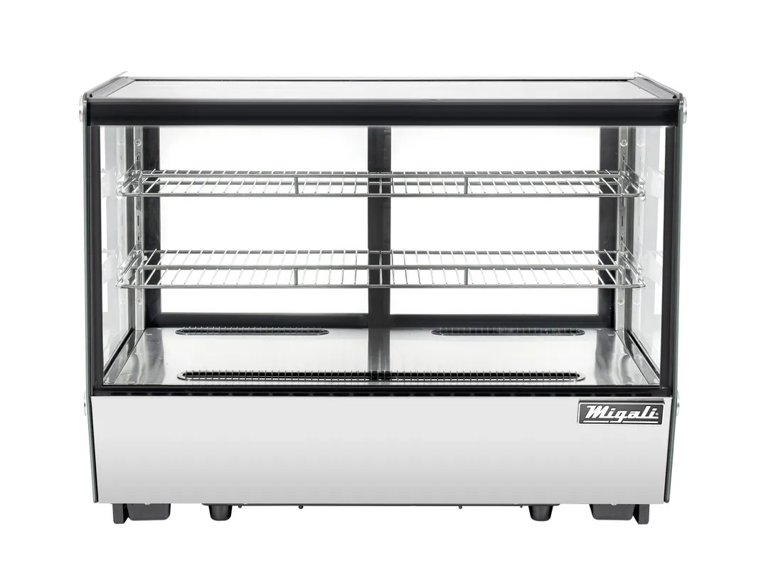 Migali C-56CTS-35 Countertop Display, 34.6" W, 5.7 Cu Ft, Glass Doors, 1/3 HP Compressor, 2 Shelves