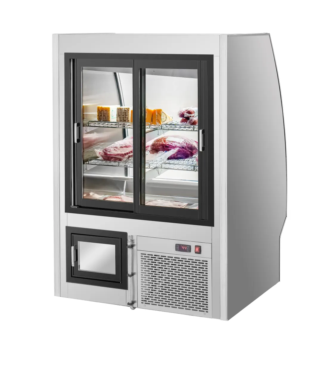 Migali C-DC-3 – 36.3"W x 55.4"H Deli Case, 16.5 cu ft, Glass, Sliding Doors, LED, R290, 1/2 HP