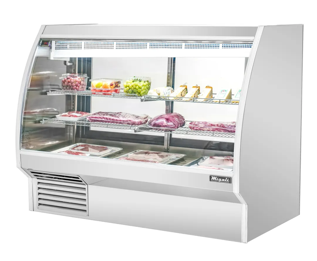 Migali C-DC-6 – 71.8" W x 55.4" H Deli Case, 34.5 cu ft, Steel, Glass, Doors, LED, Control, R290