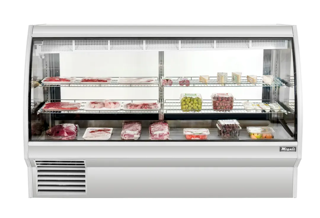 Migali C-DC-7 Deli Display Case, 83.6" W x 55.4" H, 40.5 cu ft, Double-Pane Glass, Auto-Defrost R290