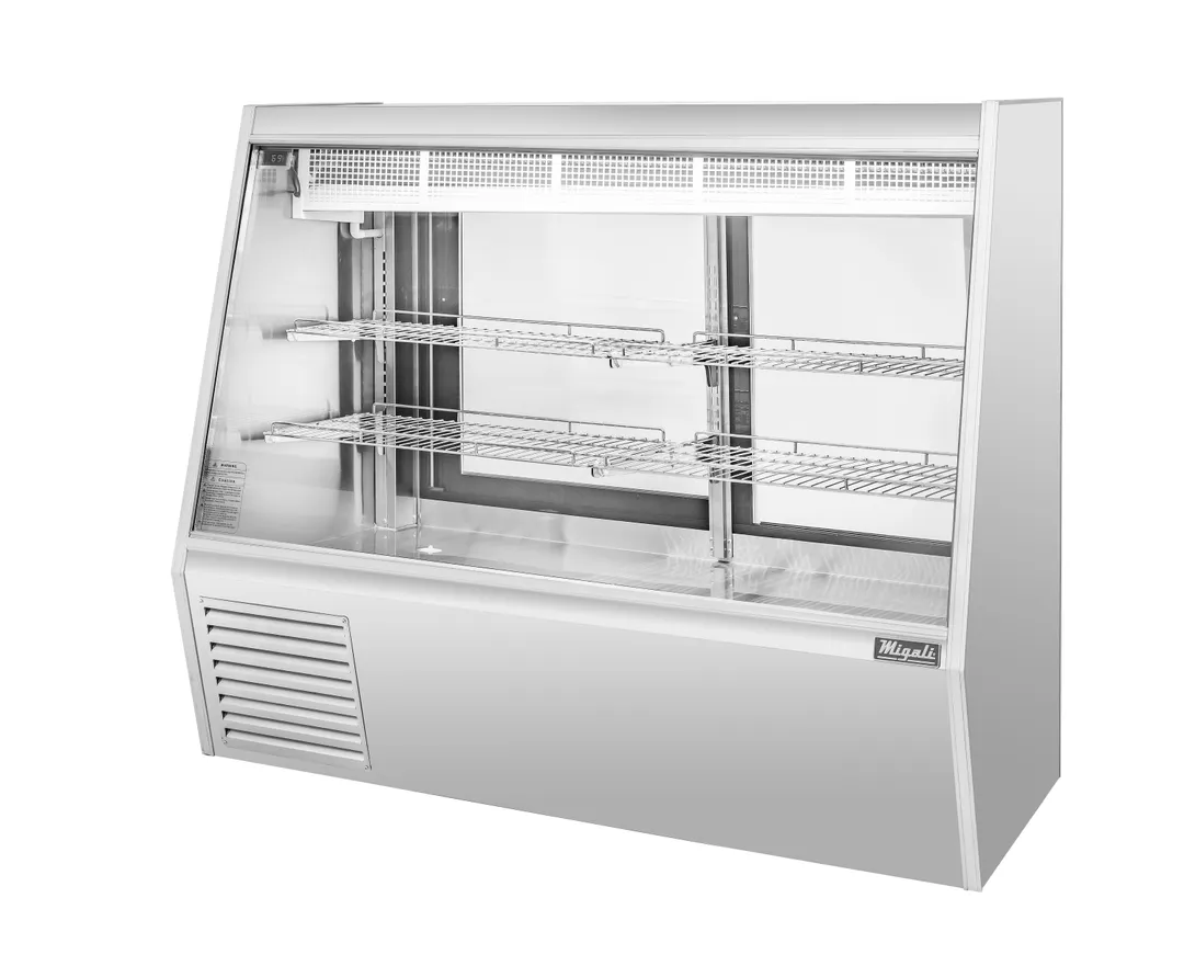 Migali C-DS-5 60" x 55.4" Deli Refrigerated Display Case, 28.5 cu ft, SS, D‑Pane, LED, Temp, R290