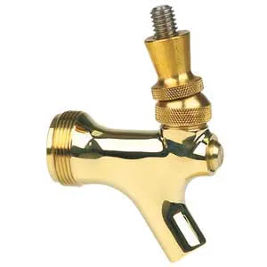 Micro Matic 4933GSS PVD Brass Faucet, Stainless Steel Body, Bar Keg Cooler Part, 2" Spout