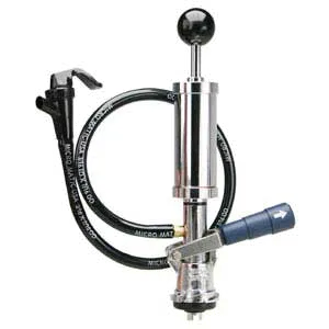 Micro Matic 7520E Party Pump - 4" Chrome Lever Handle, Aluminum Housing, Bar Tap Tower Part