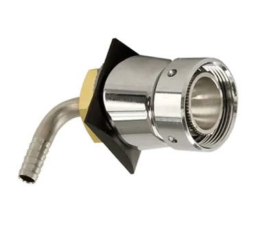 Micro Matic BE-SK2LA-304 Elbow Beer Shank Assembly, 6" Length, 304 Stainless Steel Faucet Part