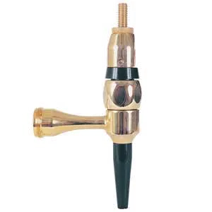 Micro Matic JESF-3 Stout & Ale Faucet, Brass-Plated, Steel Body & Aluminum Housing, 8" Spout