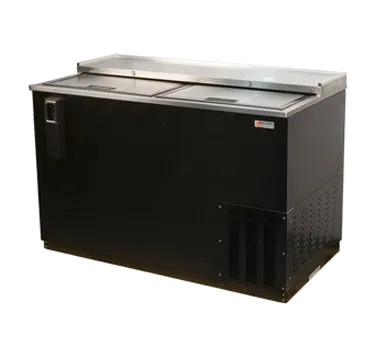 Micro Matic MDW50 Bottle Cooler, 50-3/8" Width, 37 cu ft, Black Exterior, Locked Doors, 1/4 HP, 115V