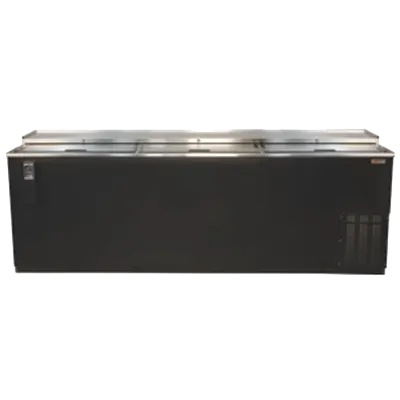 Micro Matic MDW79 Top Bottle Cooler, 80" Wide Black Vinyl, 1/2 HP Side‑Mounted Compressor, Steel Top
