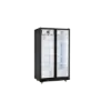Omcan USA 48383 - 48" Merchandiser Refrigerator, 35.5 cu ft, Black Steel, Glass Doors, LED, Defrost